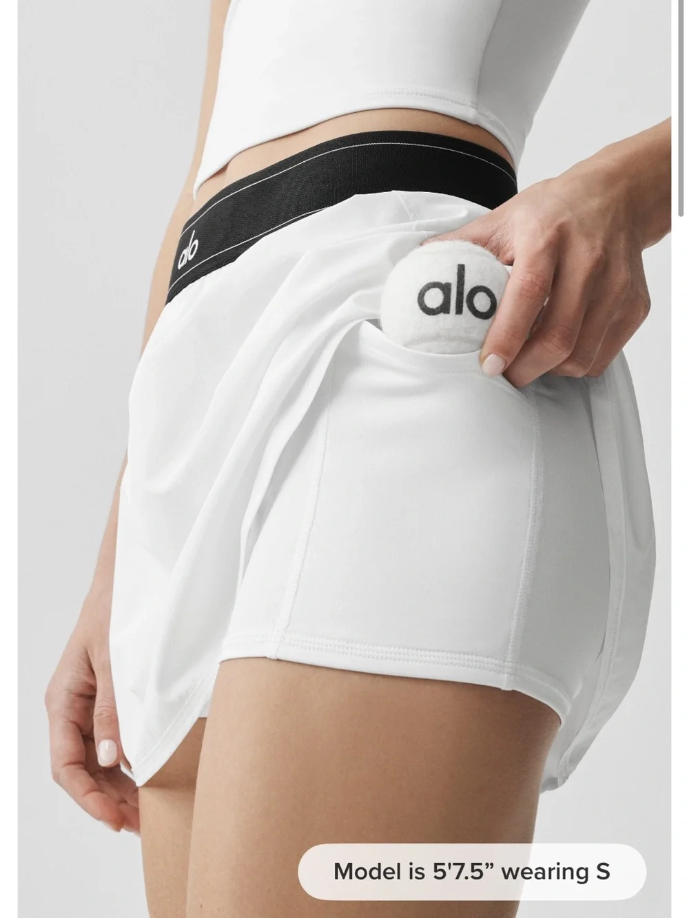 ALO Match Point Tennis Skirt White - XS